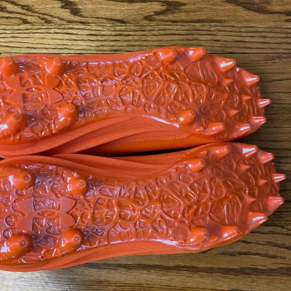 Under Armour Blur 2 MC Suede Orange Football Cleats Men's Size 16 NEW
